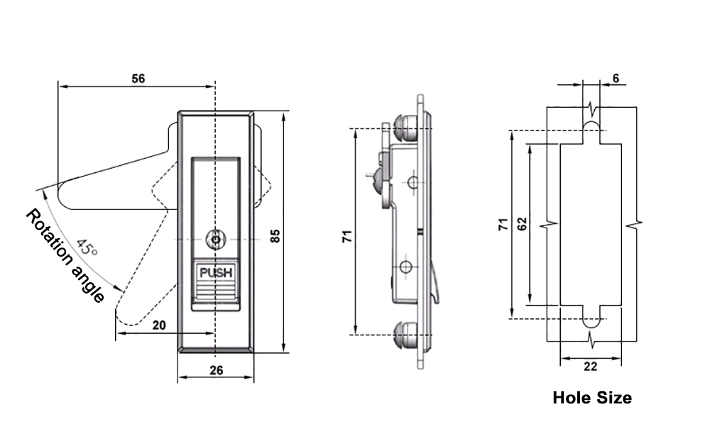 Handle Lock For Fire Cabinet
