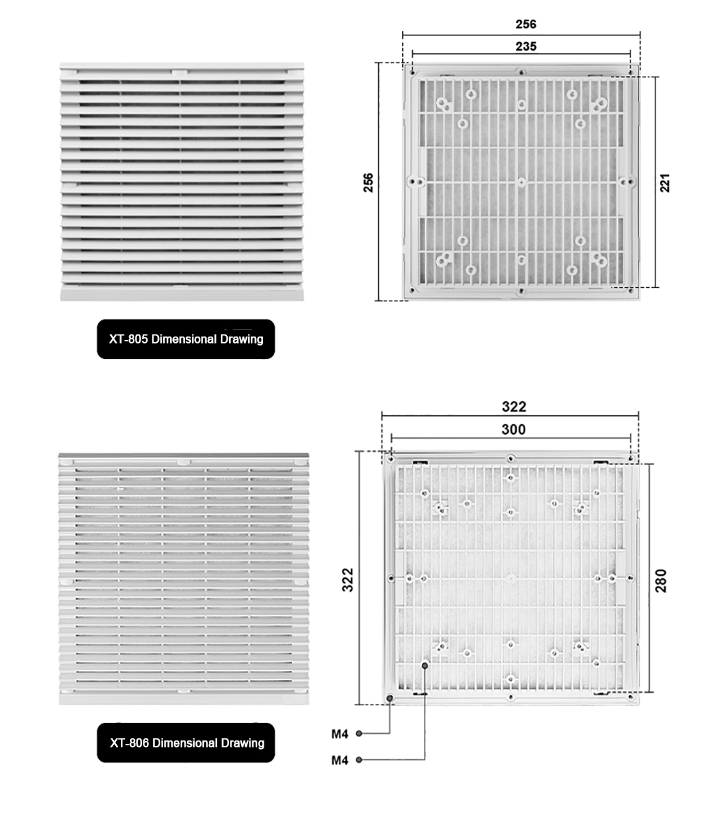 Louvered Cabinet Ventilation Window