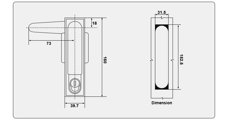 Zinc Alloy Enclosure Door Lock
